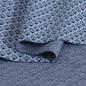 Preview: Jacquard-Strick Rauten blau silber